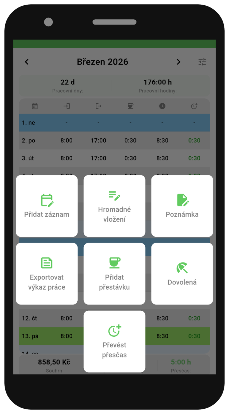 Working Timer mobile app preview