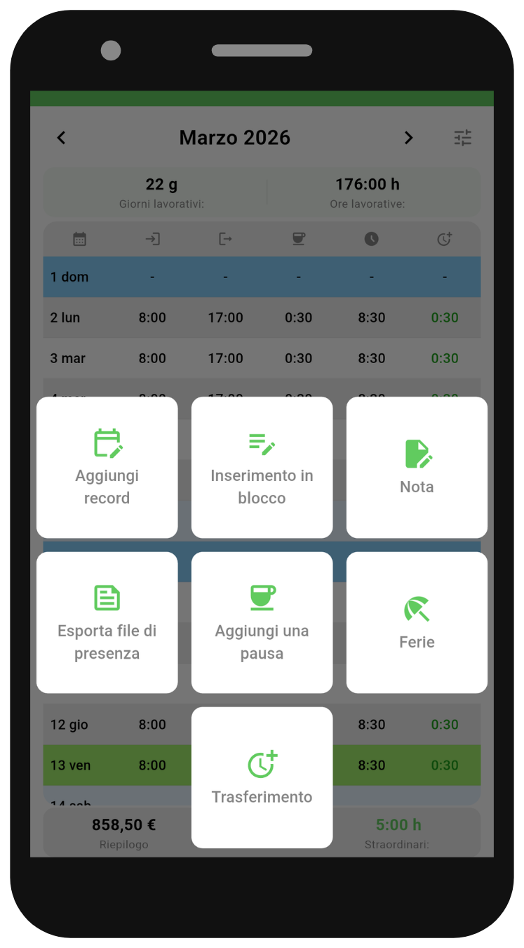 Working Timer mobile app preview